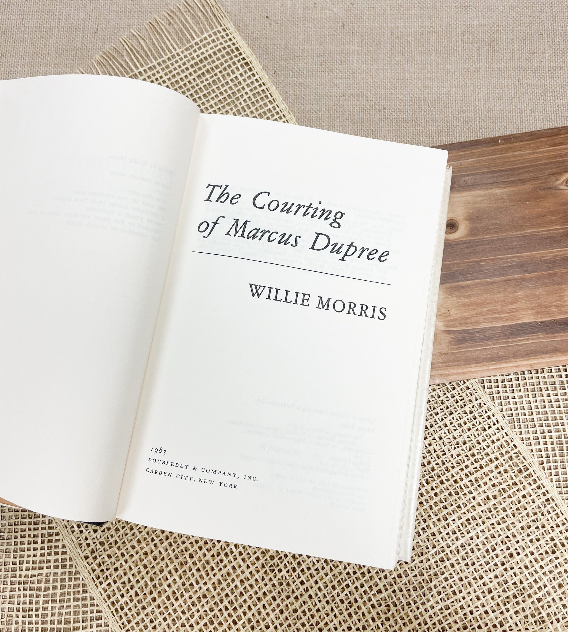 First Edition Non-Fiction Book, The Courting of Marcus Dupree by Willie Morris