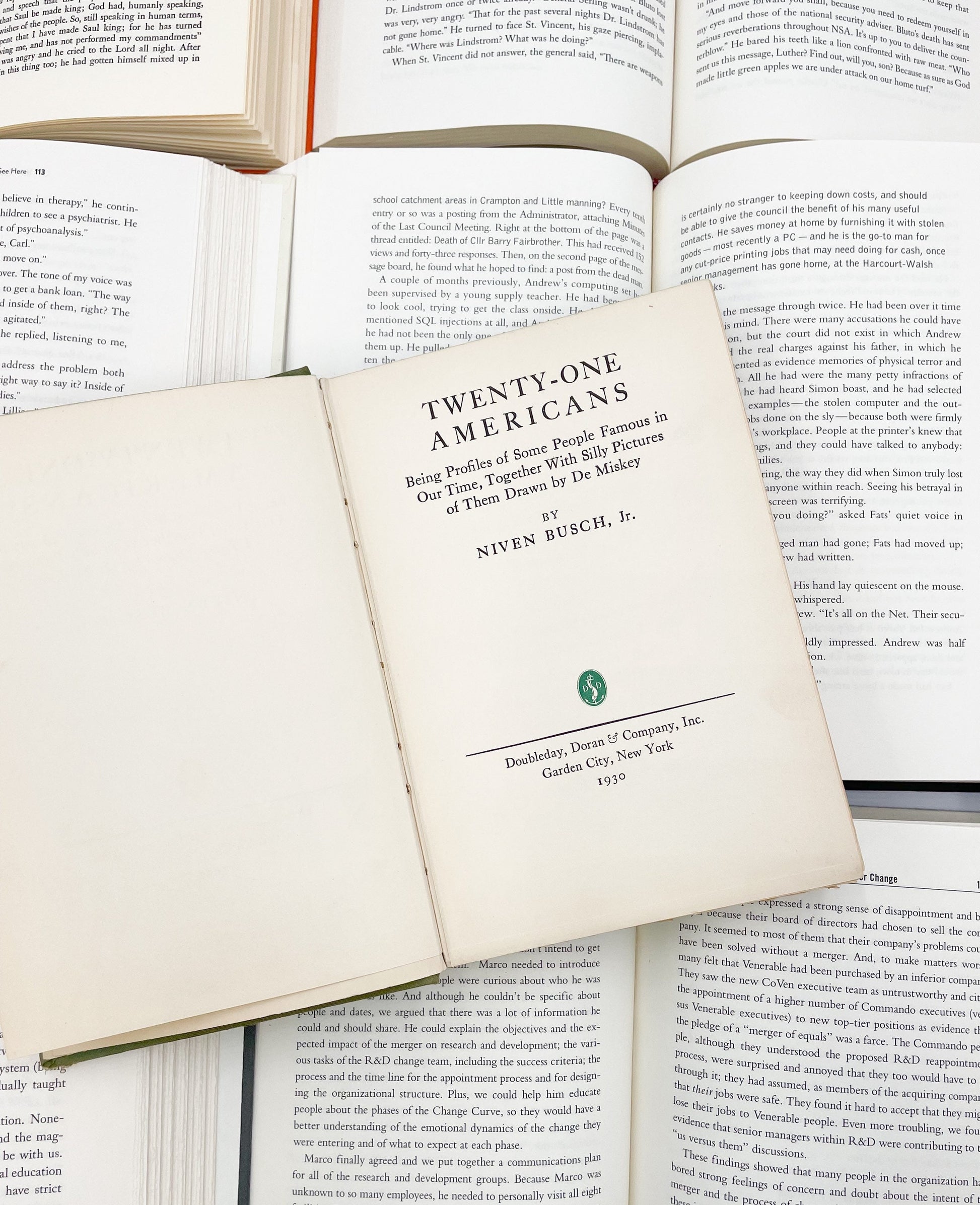 Rare First Edition, 21 Americans by Niven Busch Jr.