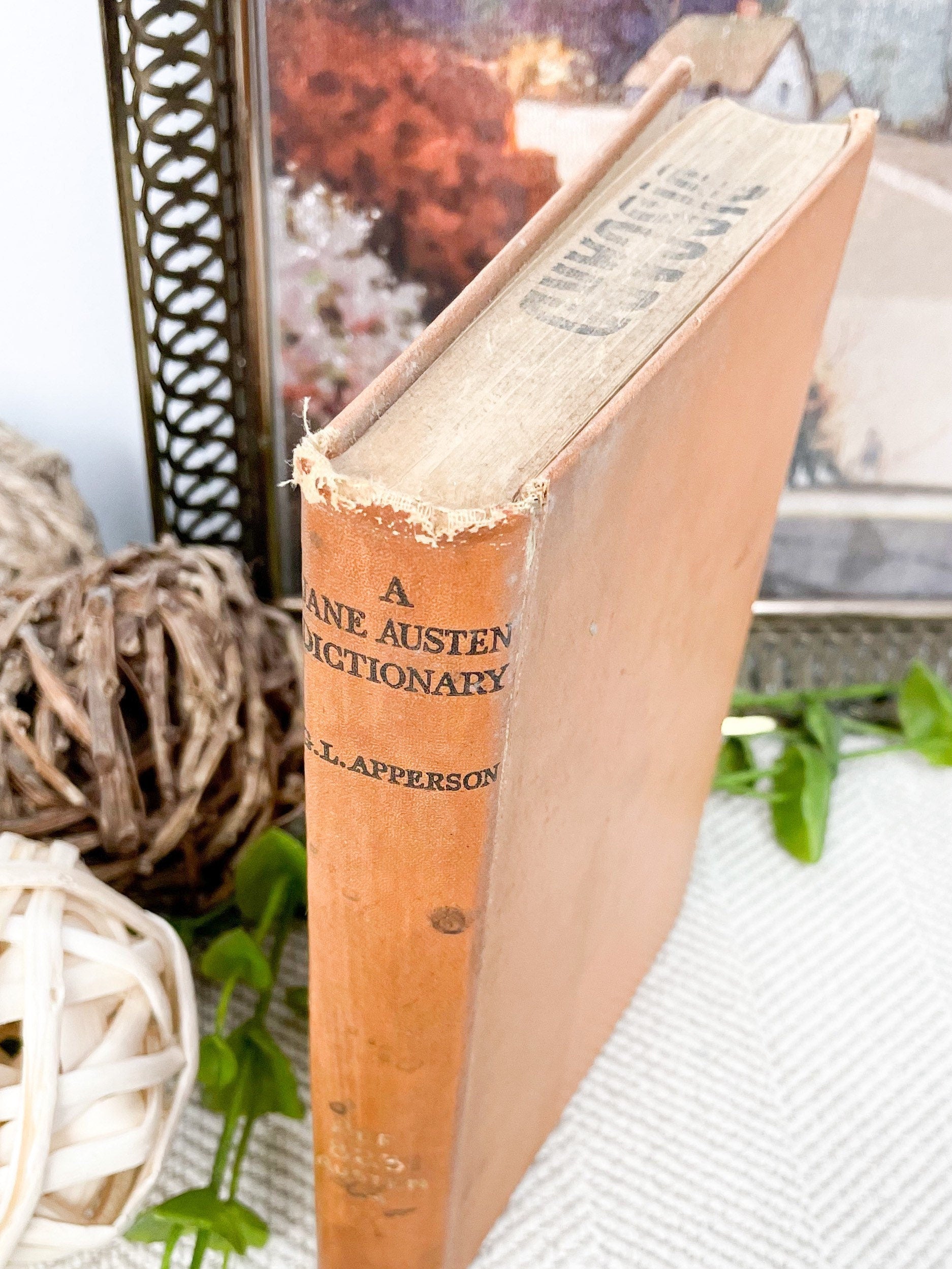 First Edition Antique Book, A Jane Austen Dictionary by G.L. Apperson