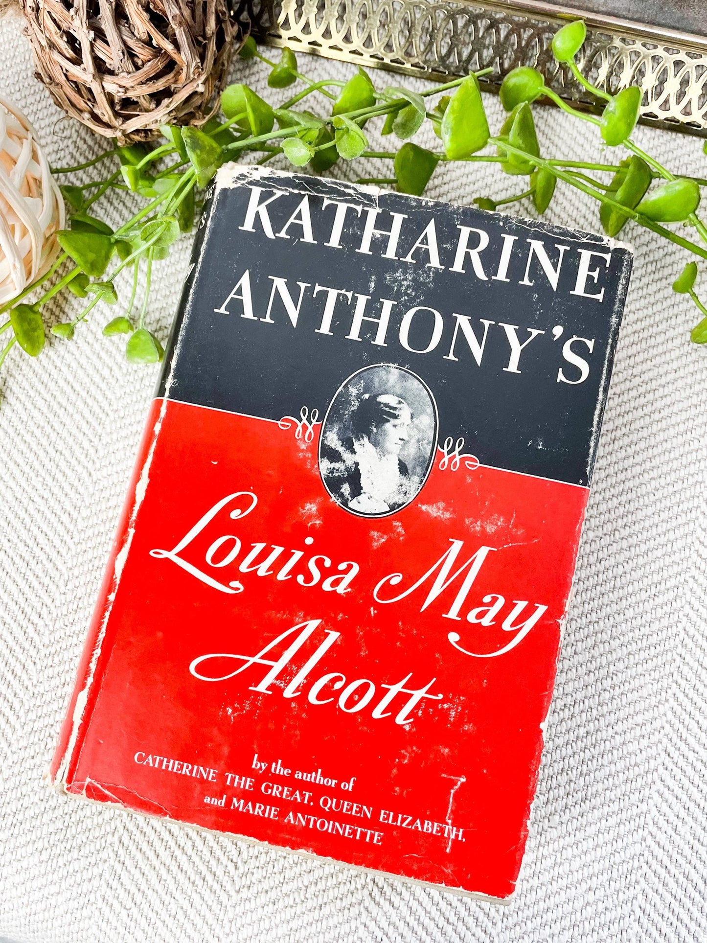 Antique Book, Biography about Louisa May Alcott, Louisa May Alcott by Katharine Anthony