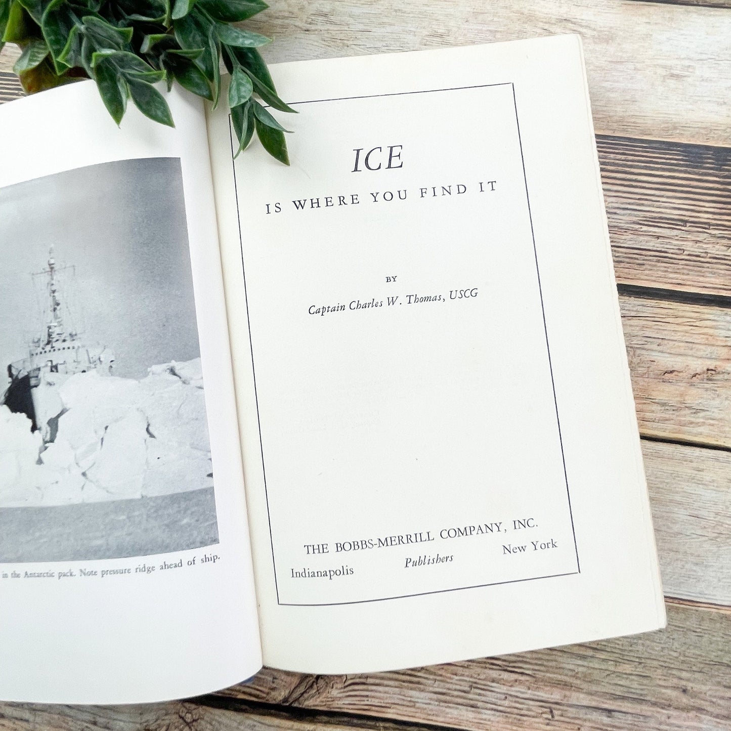 Rare Books, Vintage Book, Ice is Where You Find It by Charles W. Thomas