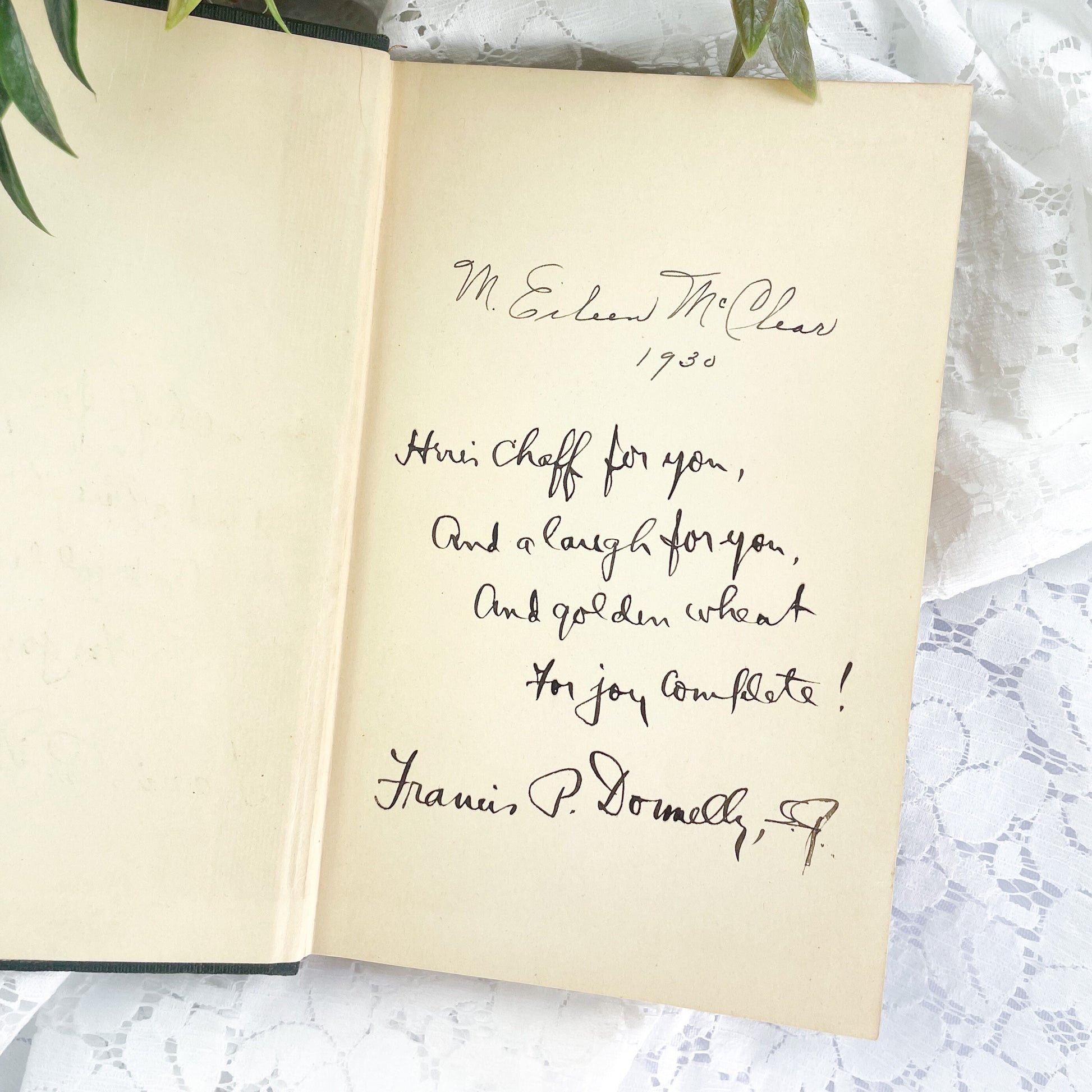 Rare Books, Signed Book, Chaff & Wheat A Few Gentle Flailings by Francis P. Donnelly