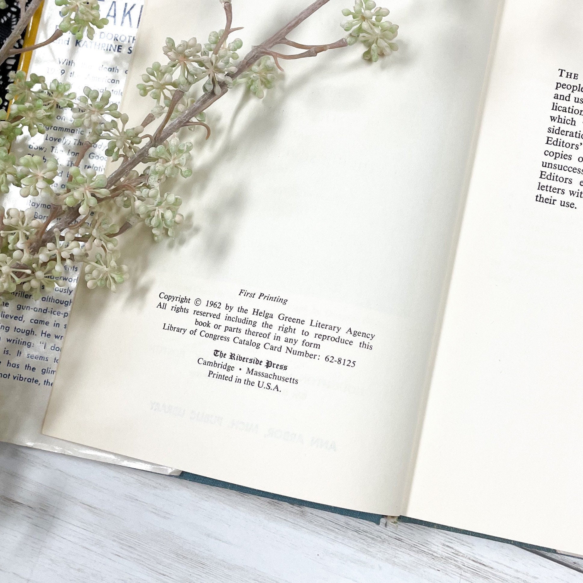 Vintage Book, First Edition, Raymond Chandler Speaking by Dorothy Gardiner and Kathrine Sorley Walker