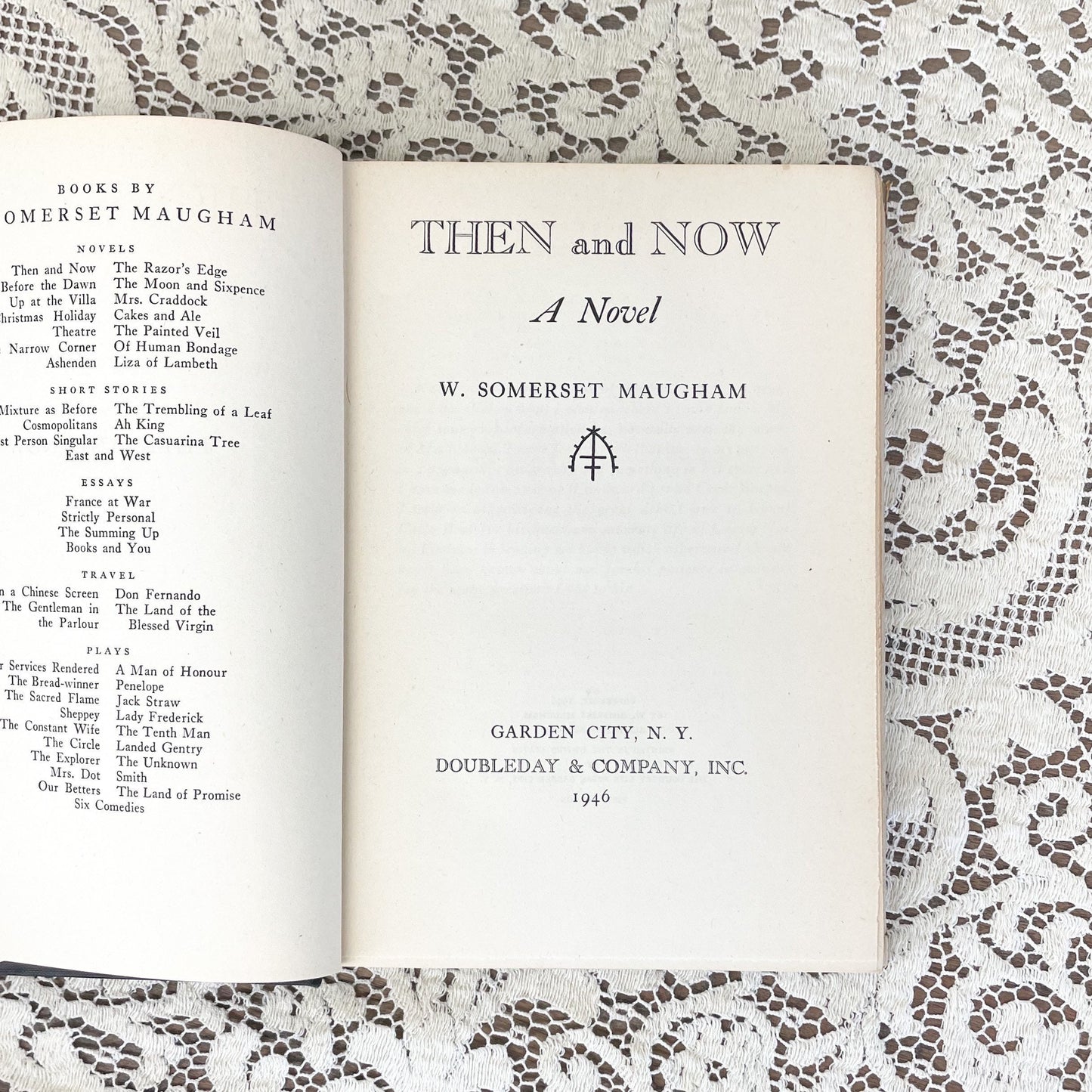 W. Somerset Maugham Book, Then and Now