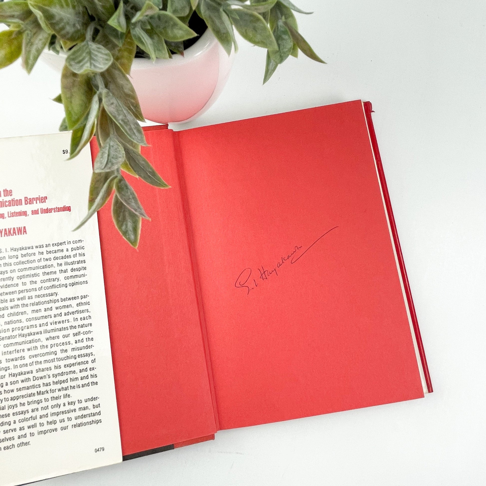 Vintage Signed Book, Through the Communication Barrier by S.I. Hayakawa