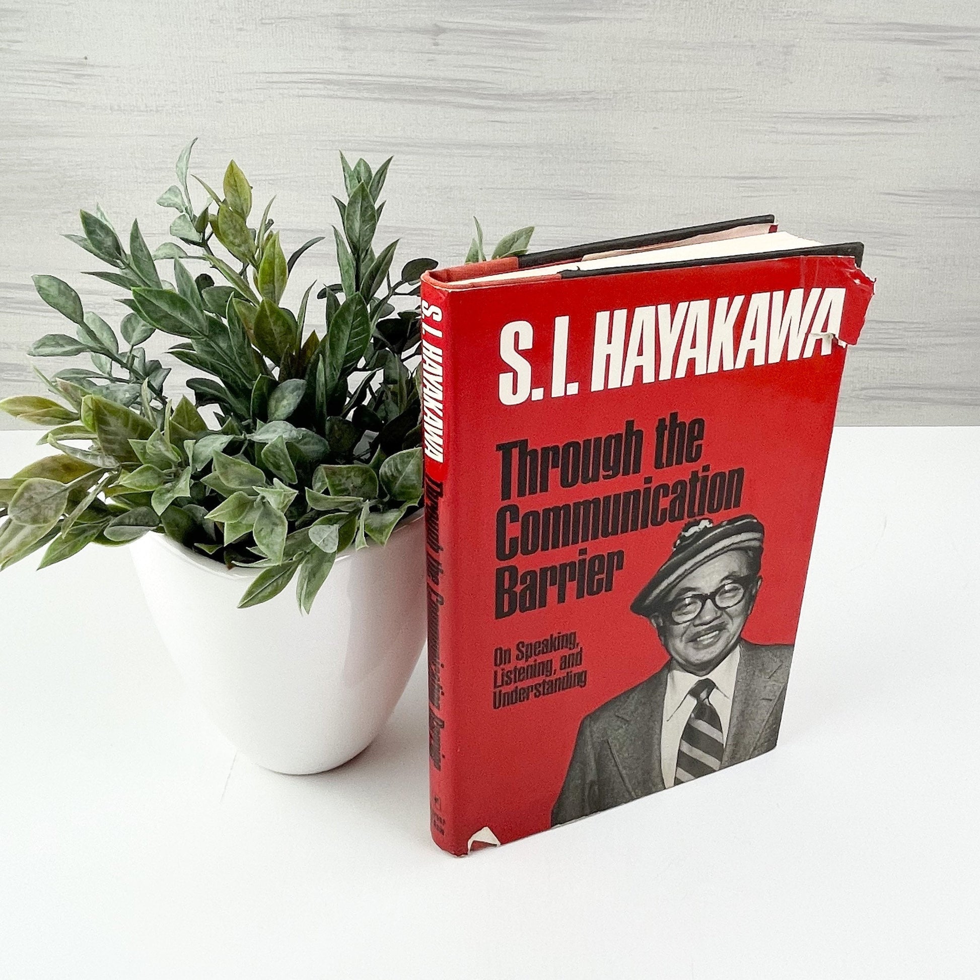 Vintage Signed Book, Through the Communication Barrier by S.I. Hayakawa