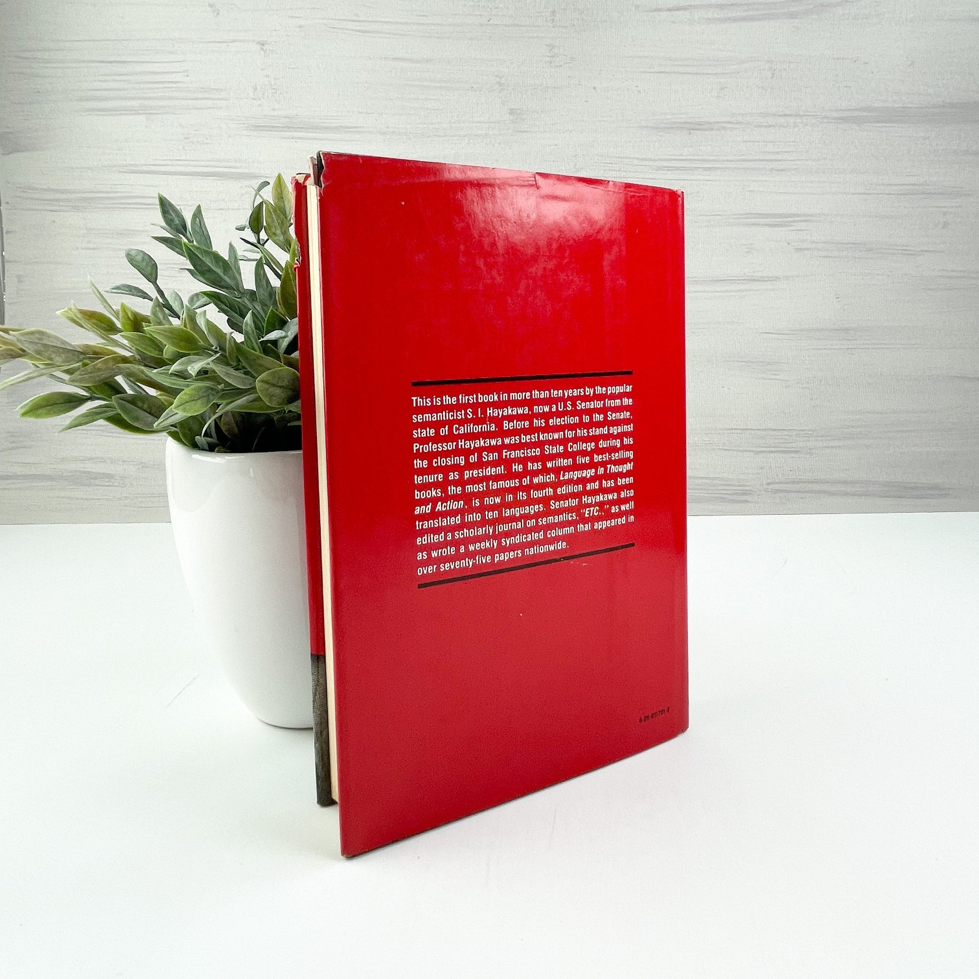 Vintage Signed Book, Through the Communication Barrier by S.I. Hayakawa