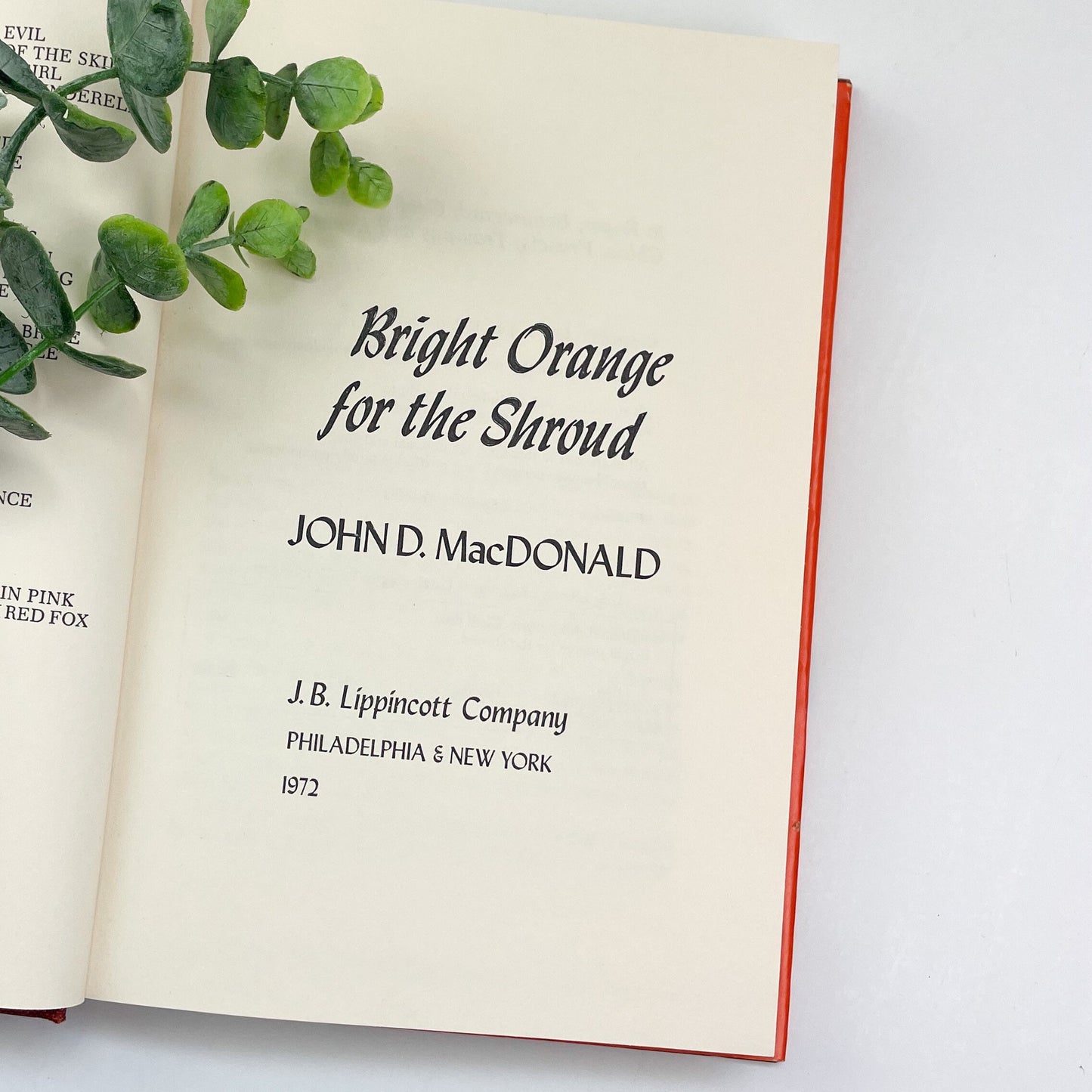 Rare Book, Bright Orange for the Shroud by John D. MacDonald