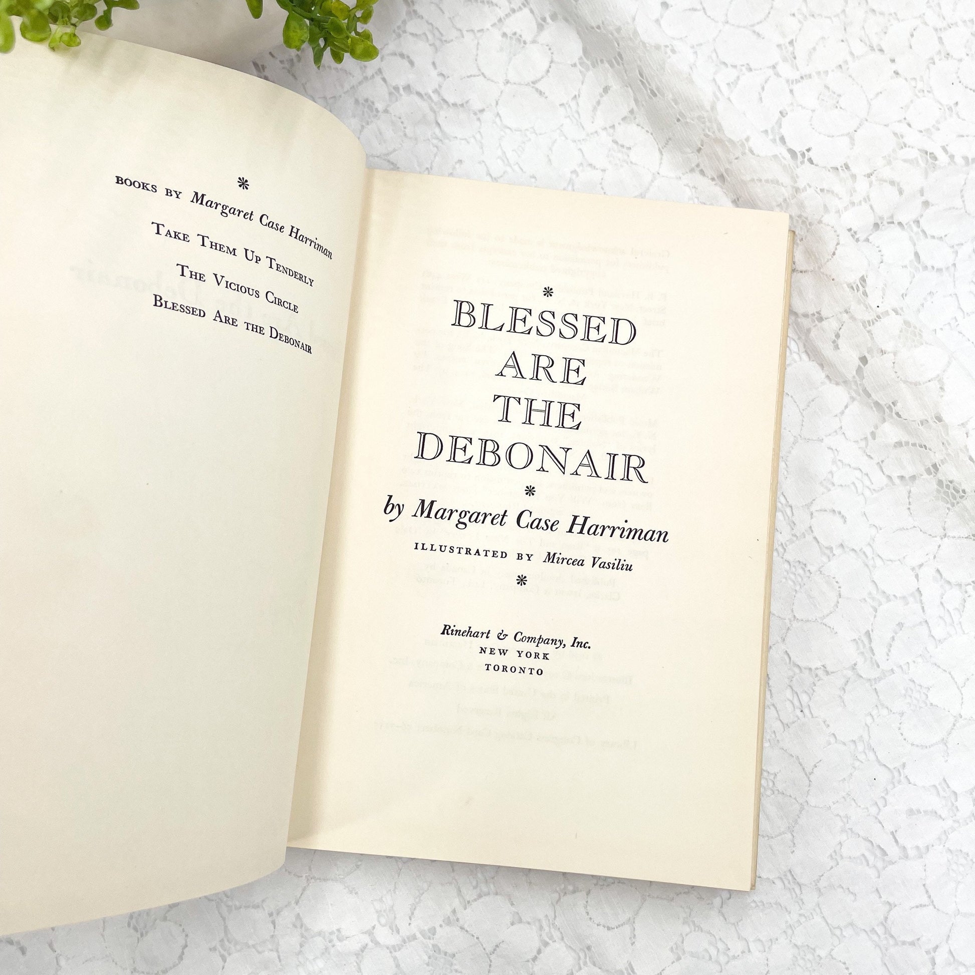 Blessed are the Debonair by Margaret Case Harriman