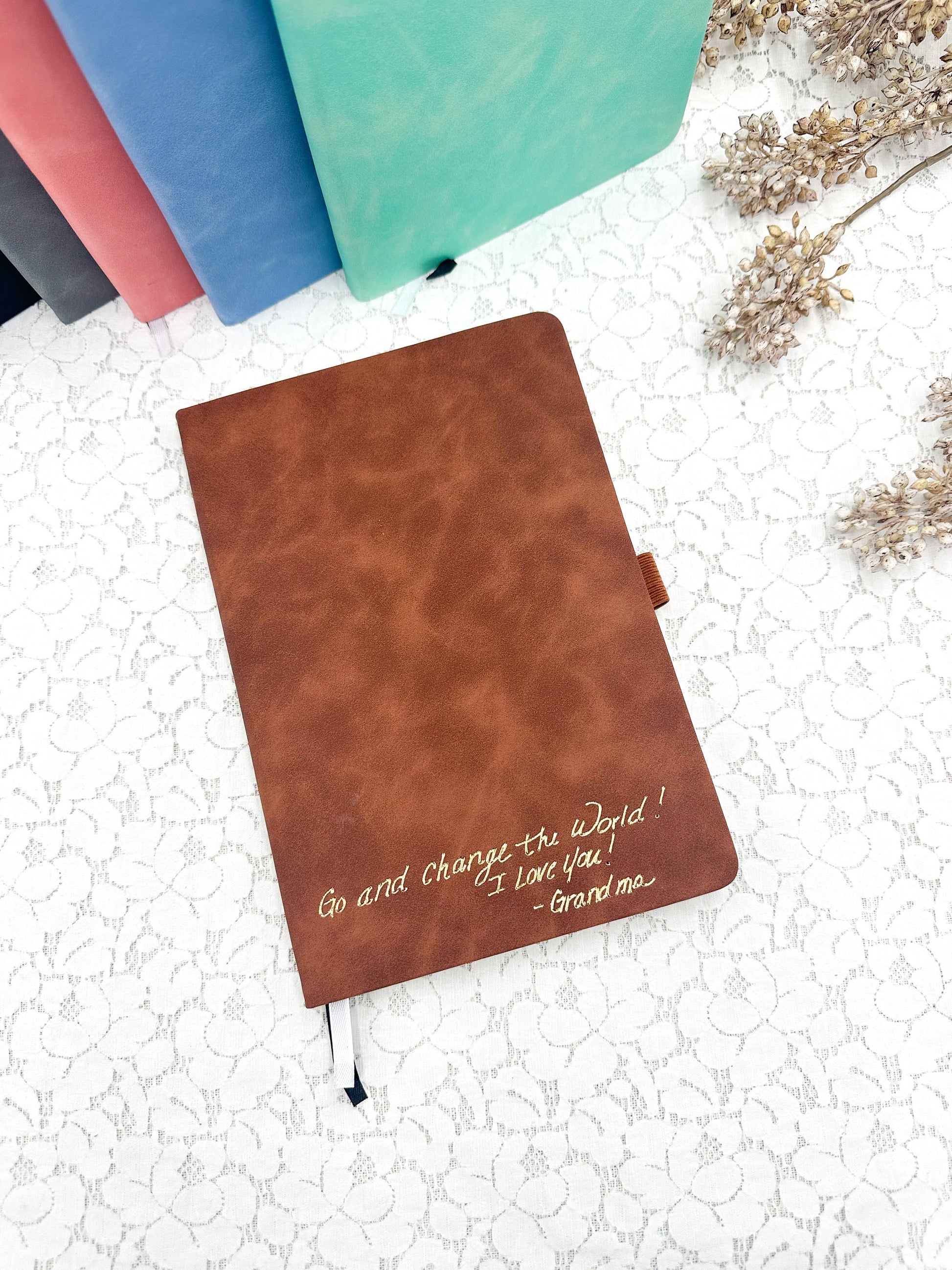 Personalized Journal with Lined Pages, Gift Idea, Faux Leather Journal, Hardcover Journal