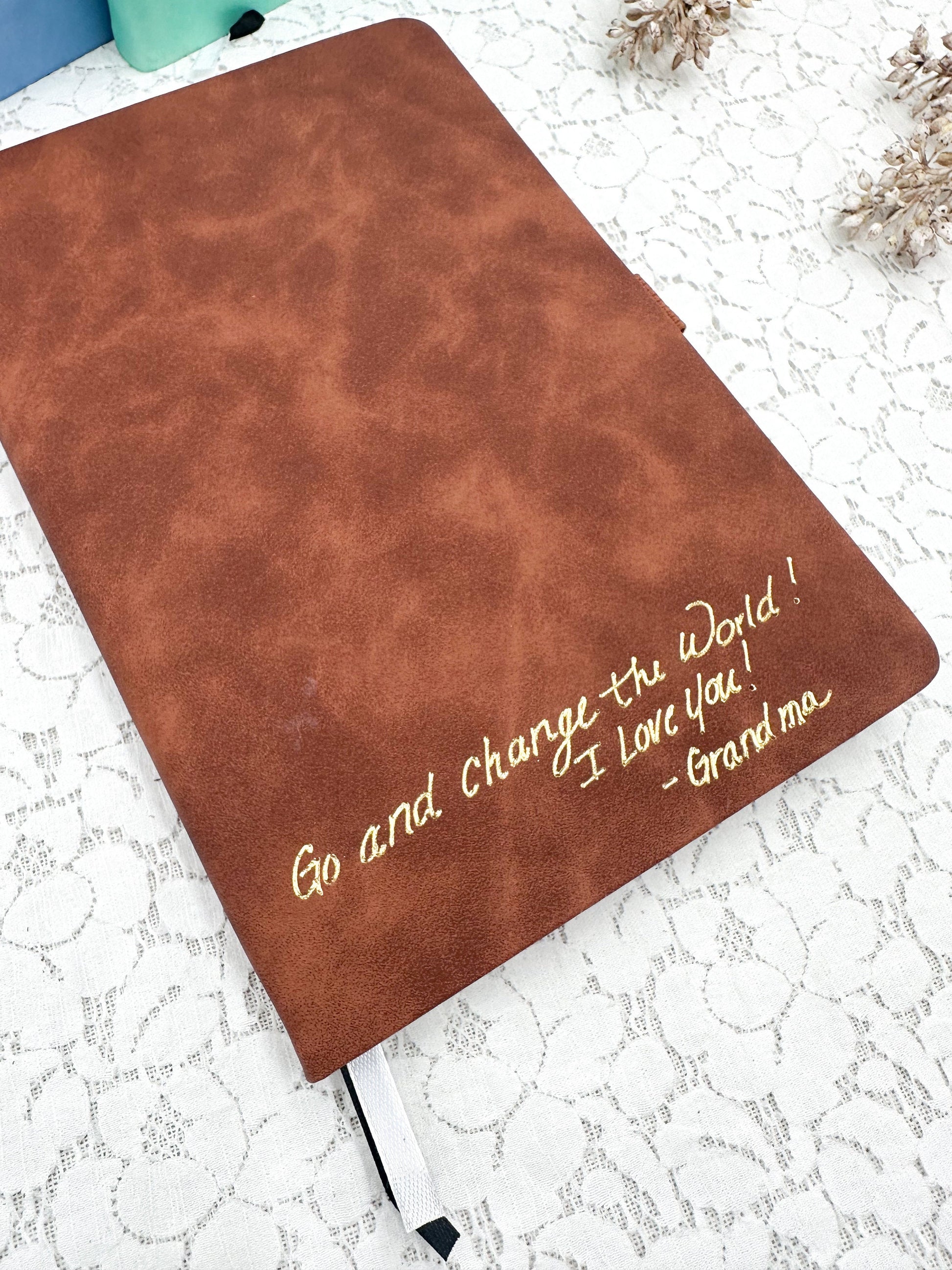 Personalized Journal with Lined Pages, Gift Idea, Faux Leather Journal, Hardcover Journal