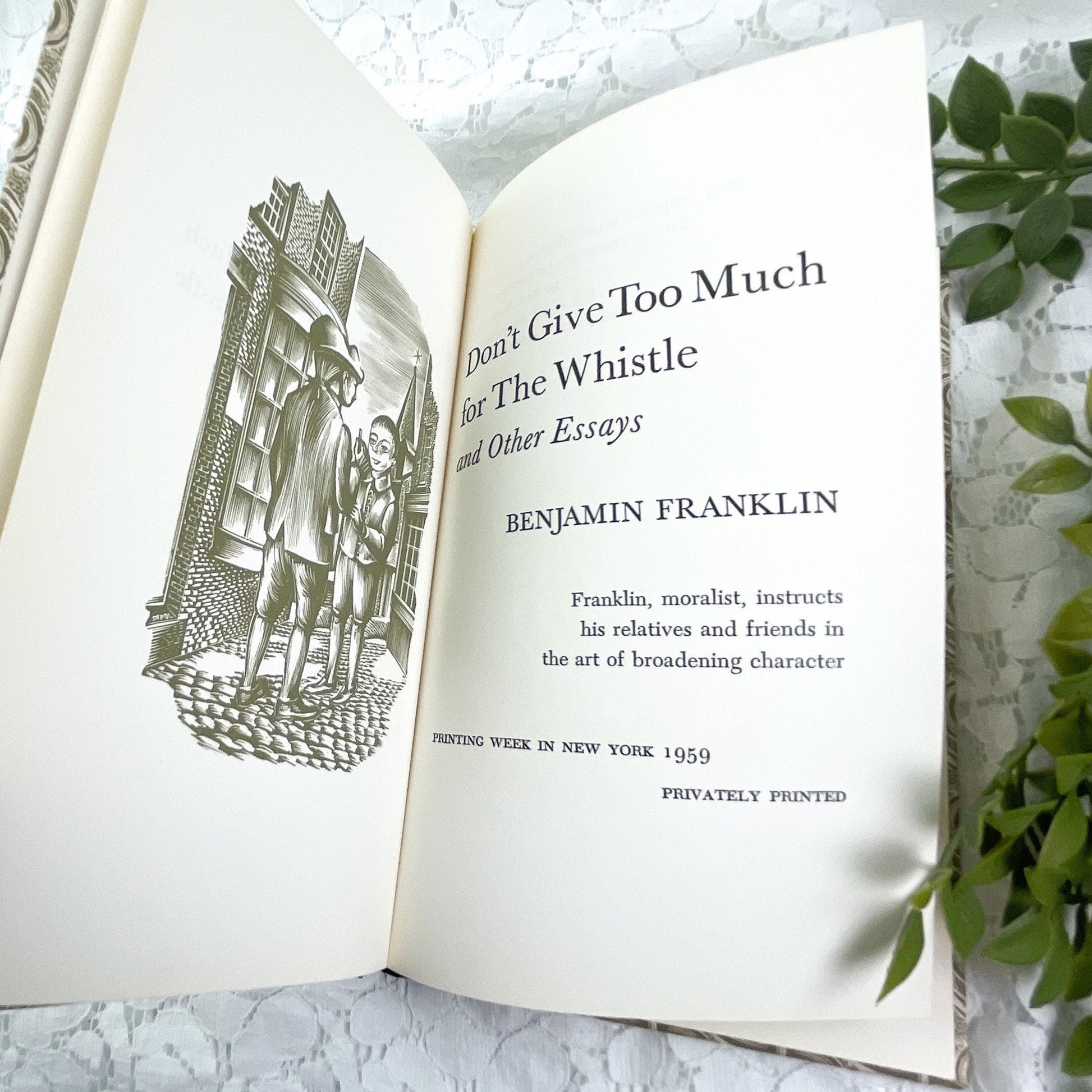 Don't Give Too Much for the Whistle by Benjamin Franklin