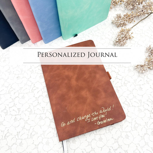 Personalized Journal with Lined Pages, Gift Idea, Faux Leather Journal, Hardcover Journal