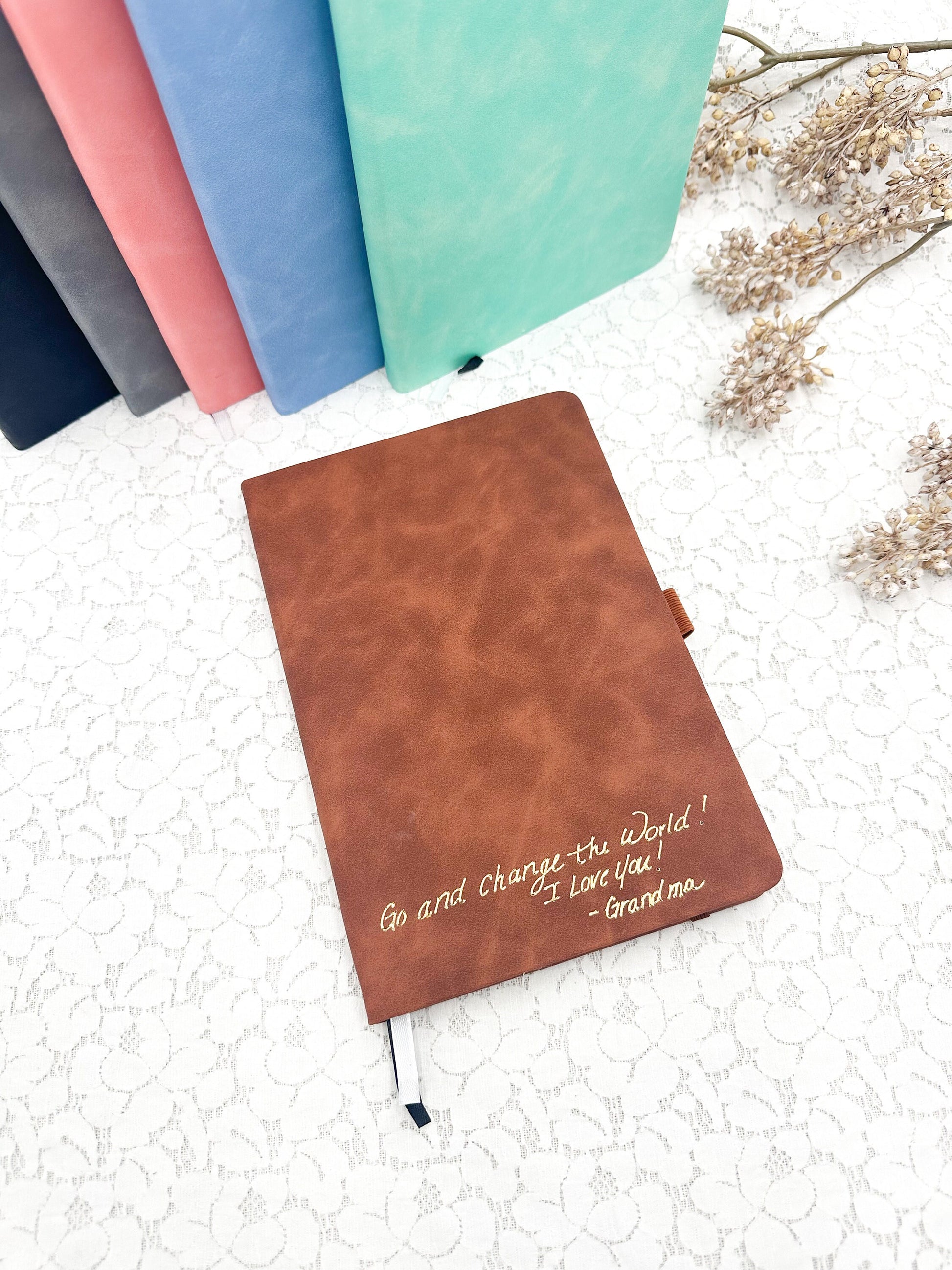 Personalized Journal with Lined Pages, Gift Idea, Faux Leather Journal, Hardcover Journal