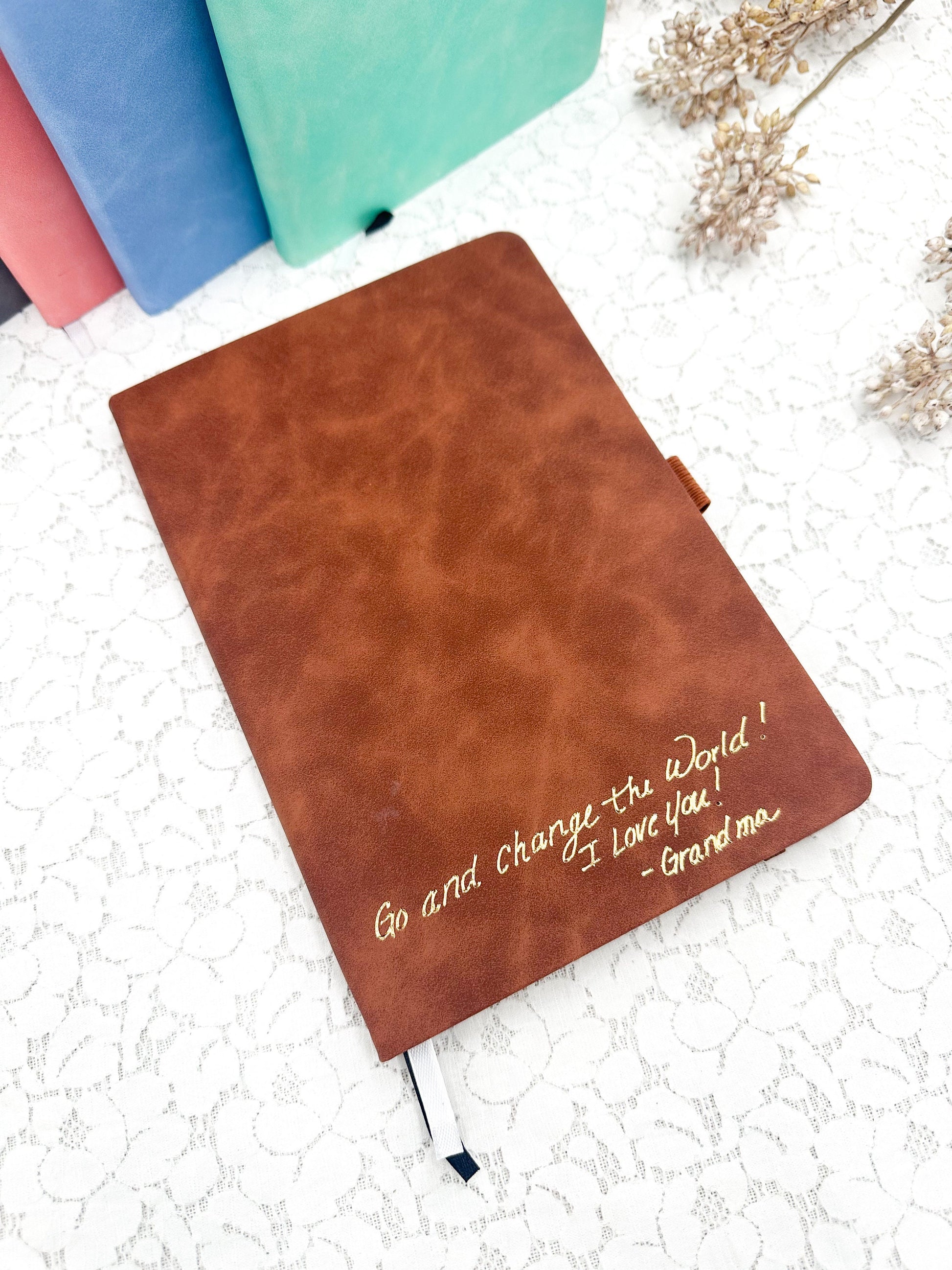 Personalized Journal with Lined Pages, Gift Idea, Faux Leather Journal, Hardcover Journal