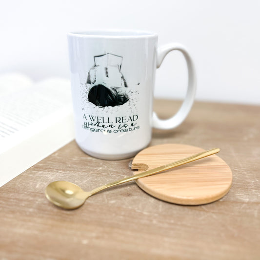 A Well Read Woman, Coffee Mug, Book Related Gift