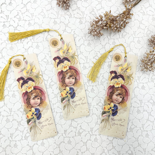 Bookmark for book lover gift, Vintage Bookmark, Gift Idea, Tassel Bookmark