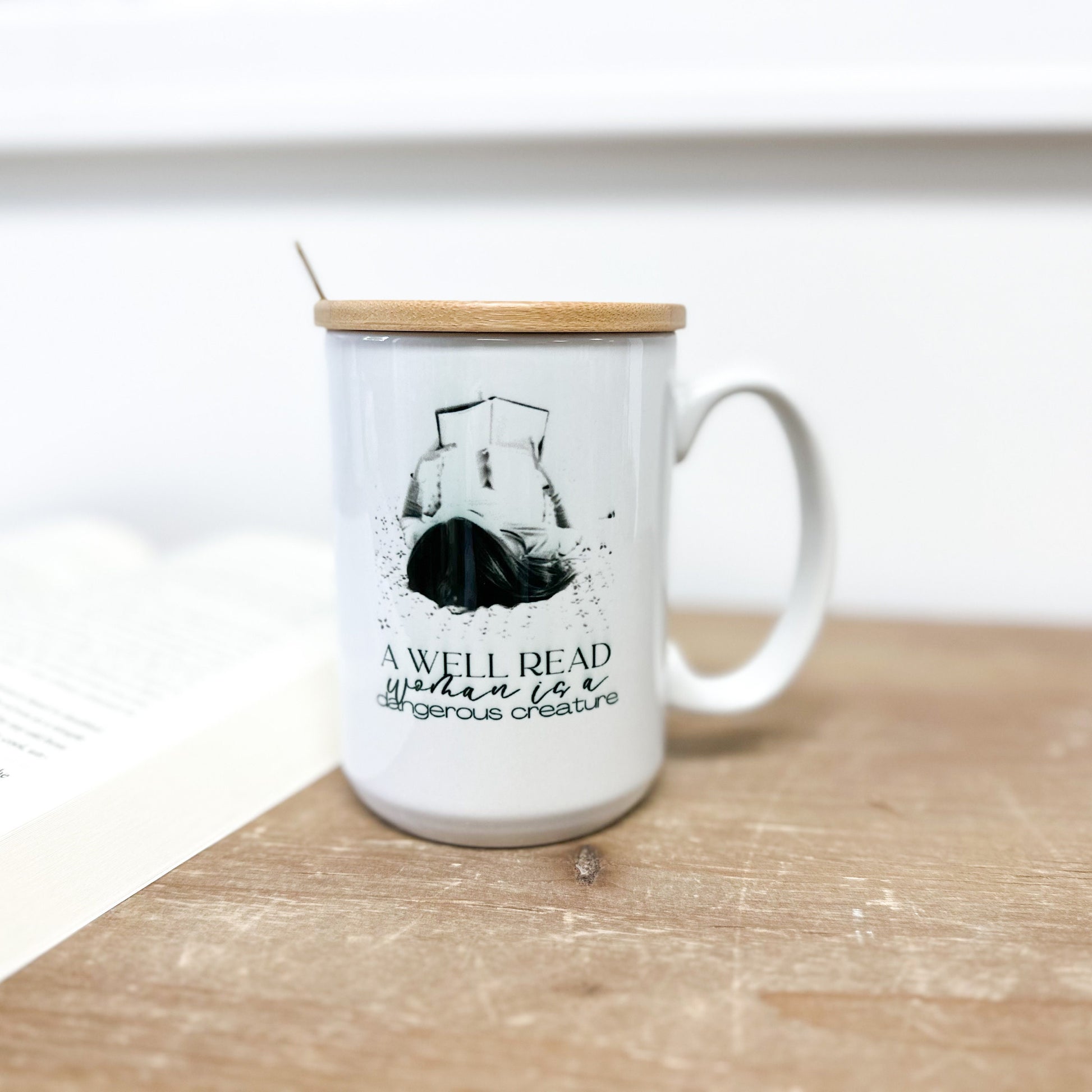 A Well Read Woman, Coffee Mug, Book Related Gift