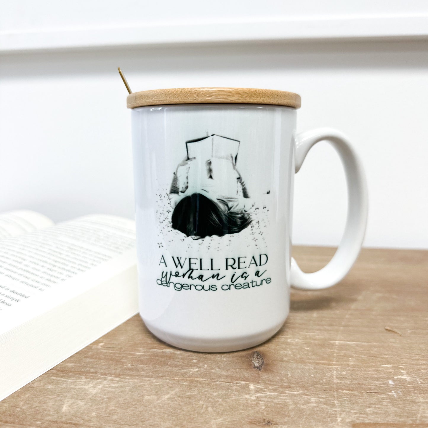 A Well Read Woman, Coffee Mug, Book Related Gift