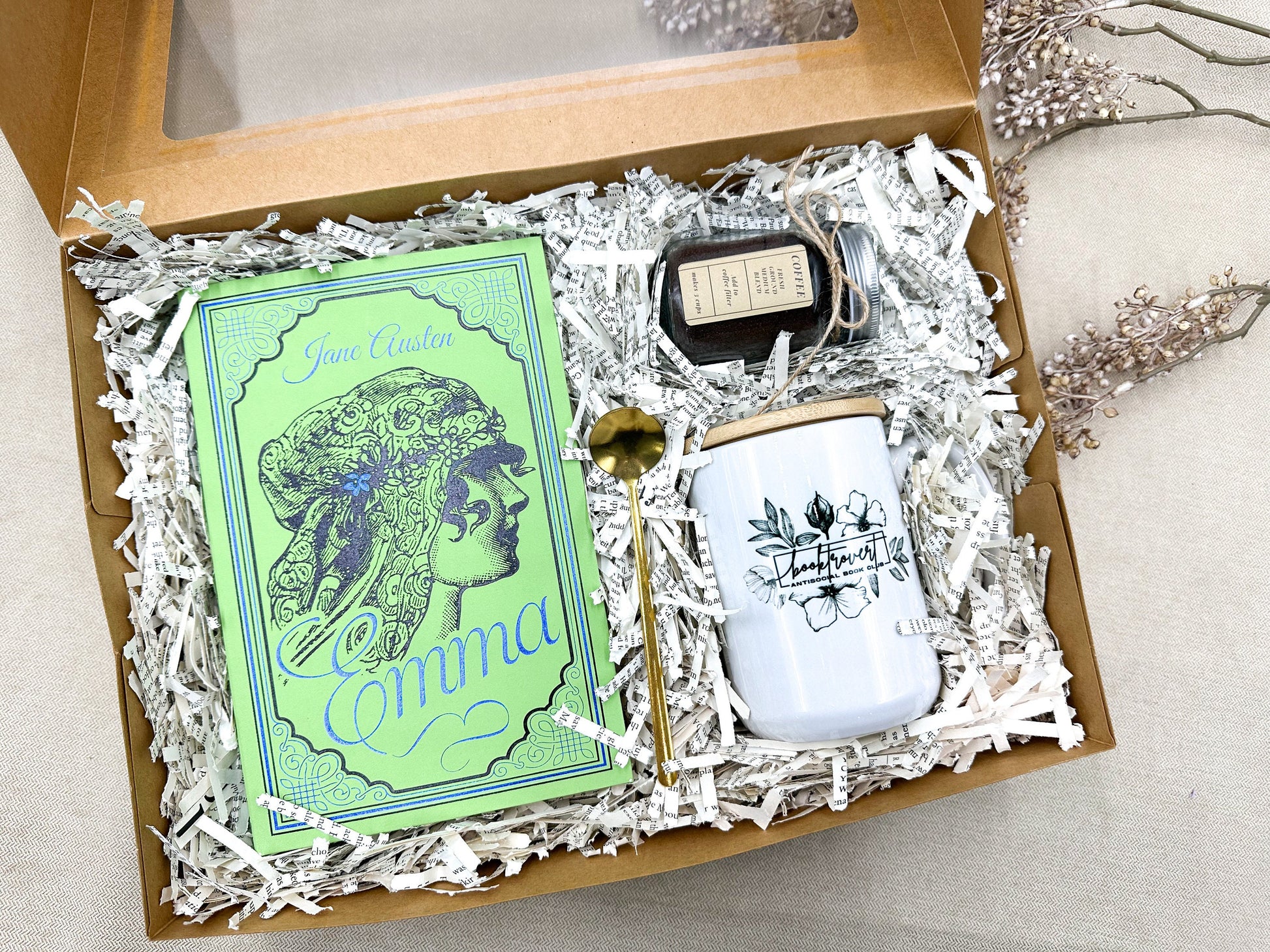 Classic Book Gift Box, Book Gift Idea, Book Lover, Christmas Gift, Emma by Jane Austen