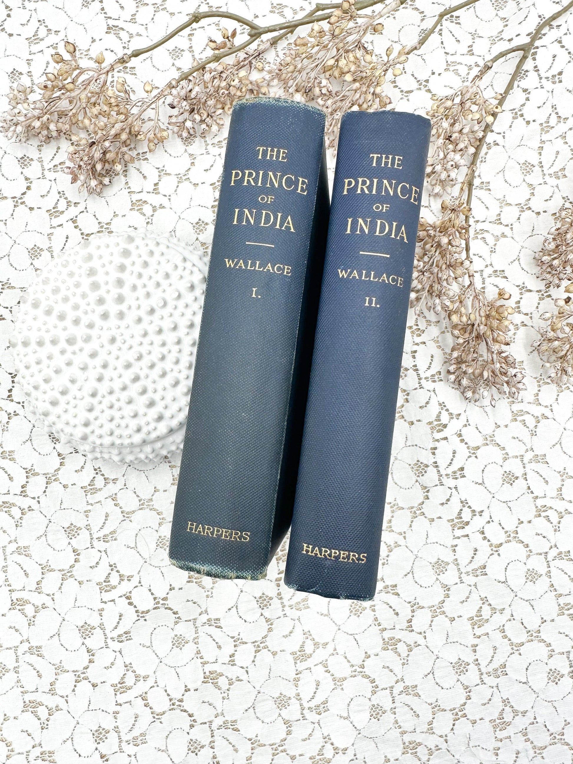 The Prince of India by Lew Wallace (set of 2)