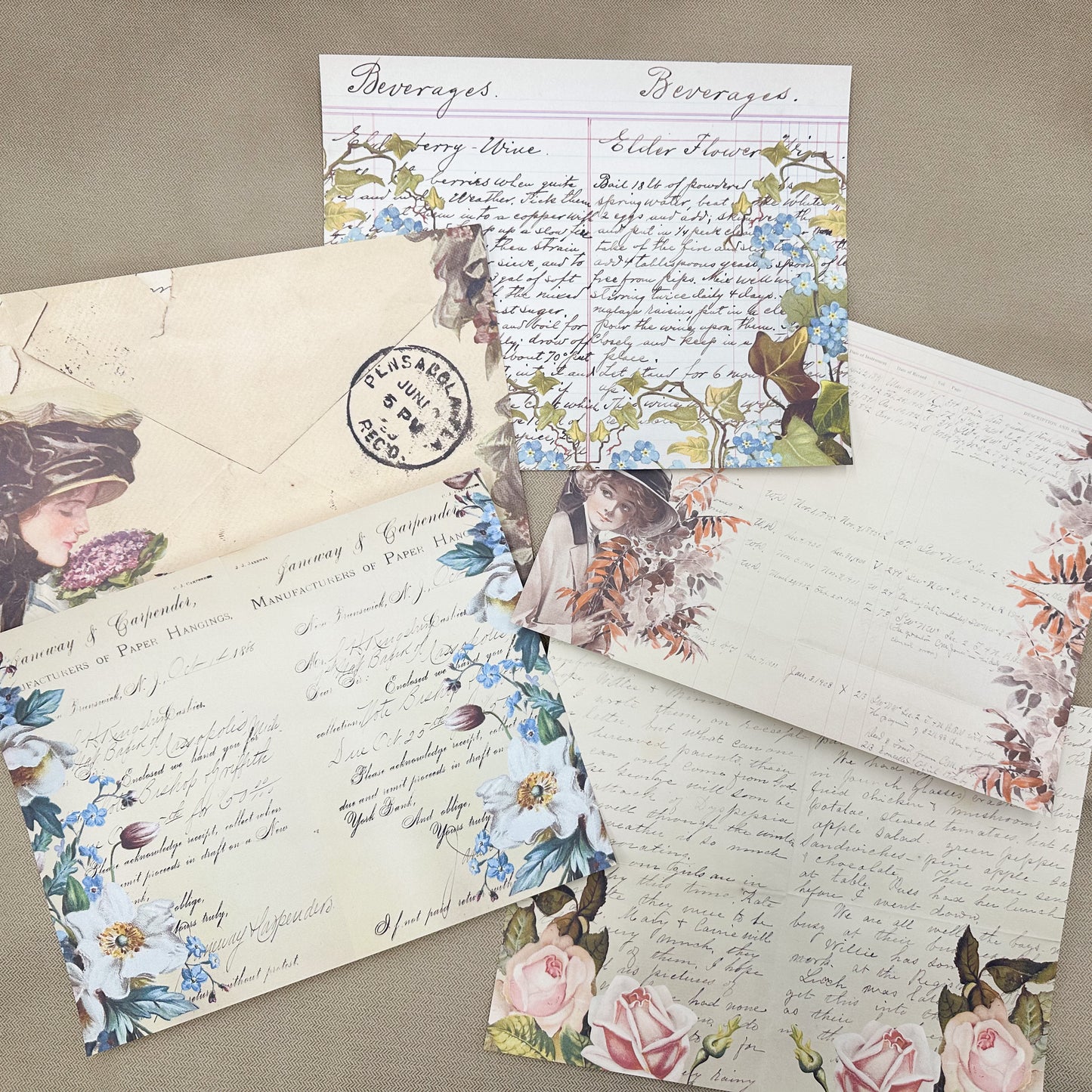 Double-Sided Paper Pack- Vintage Floral