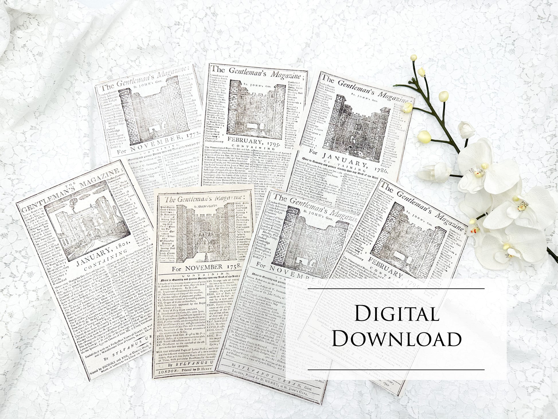 Almanac Pages Digital Download A House of Books