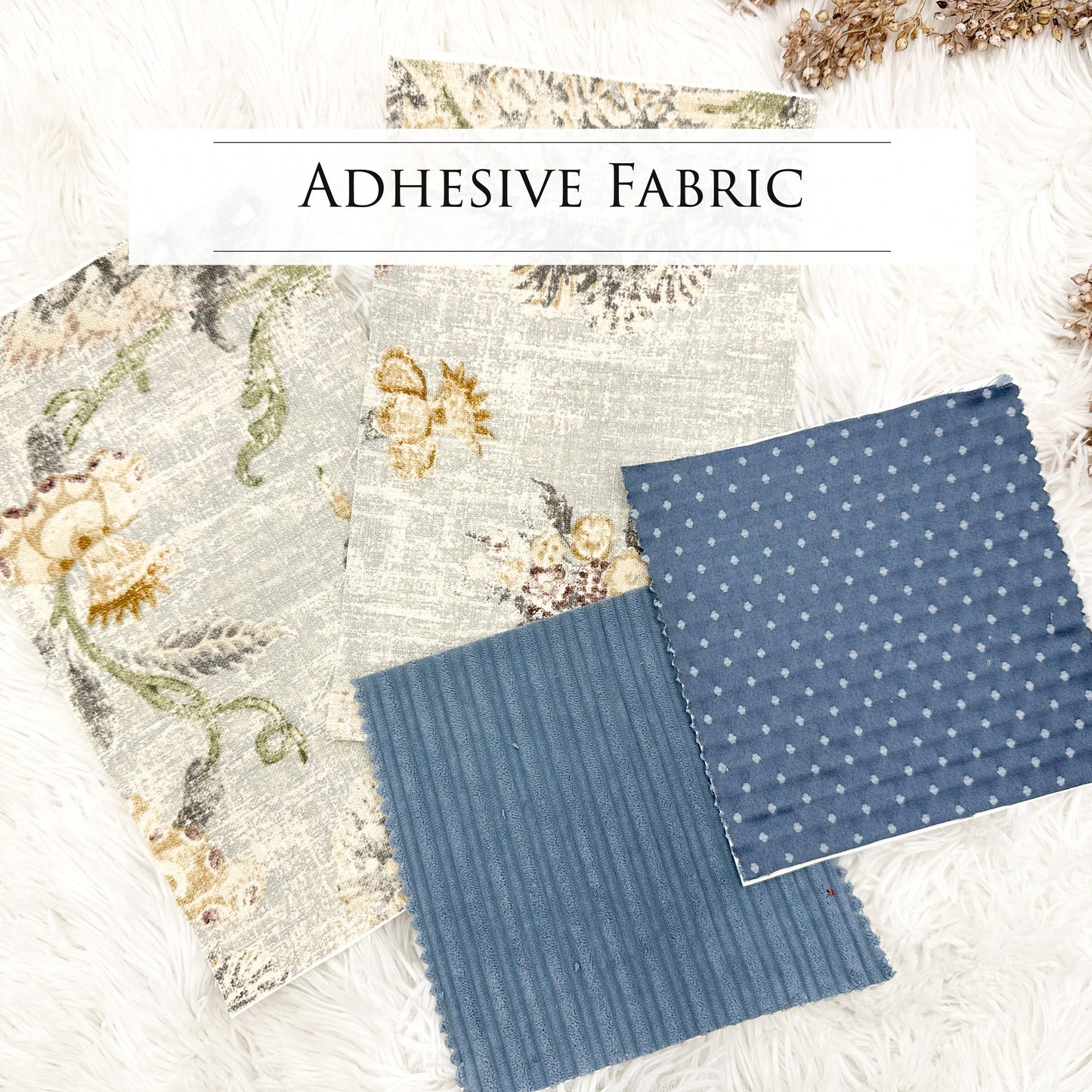 Adhesive Fabric Sheets (Set of 4)