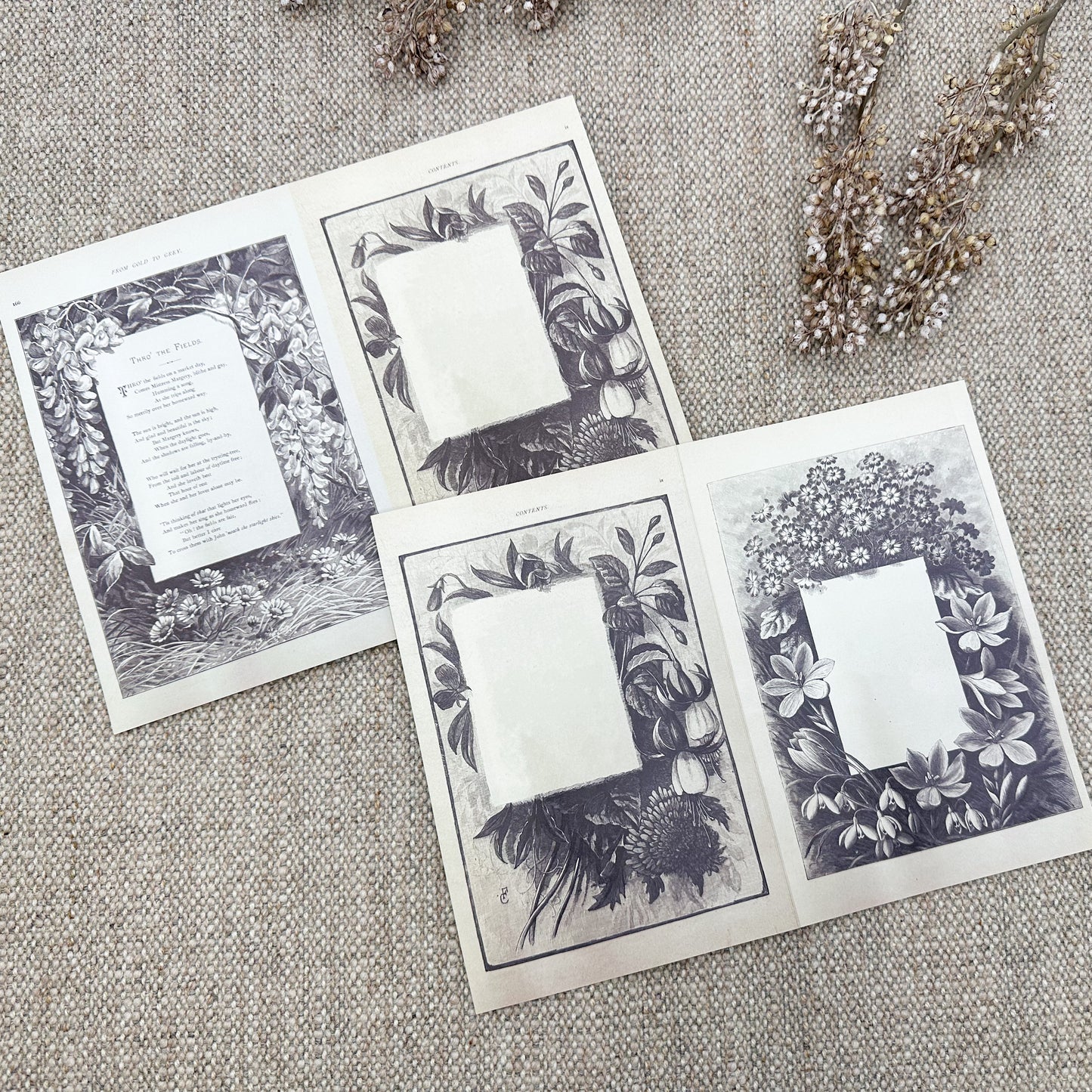 Double Sided Page Pack- Reproduction Vintage Papers