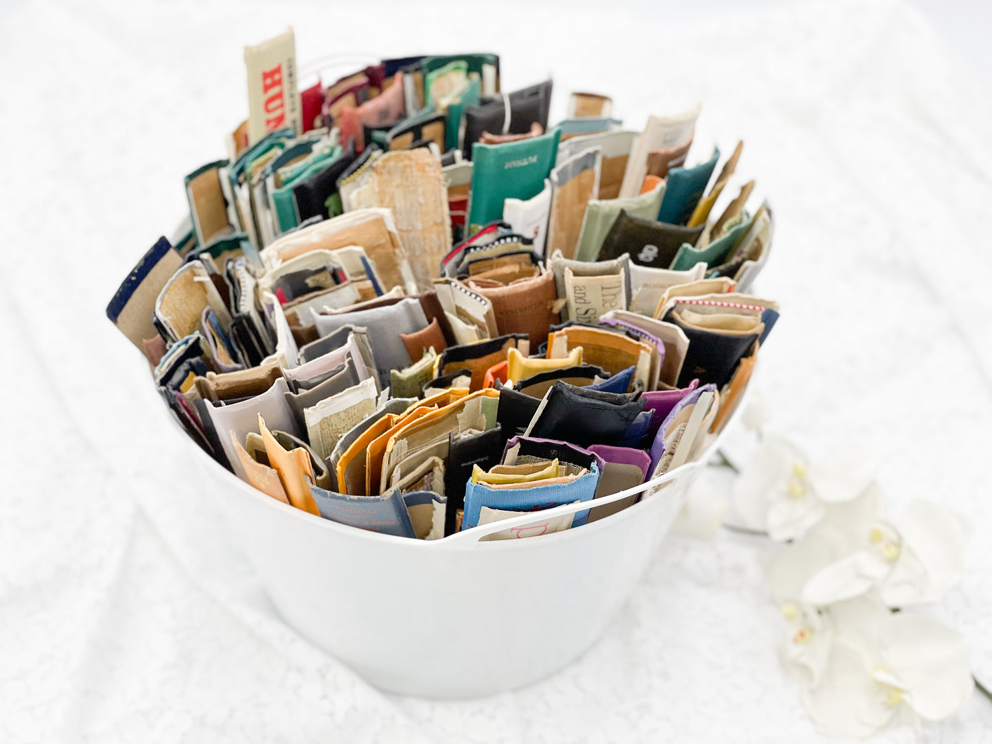 Randomly Selected Book Spines ( Set of 20)