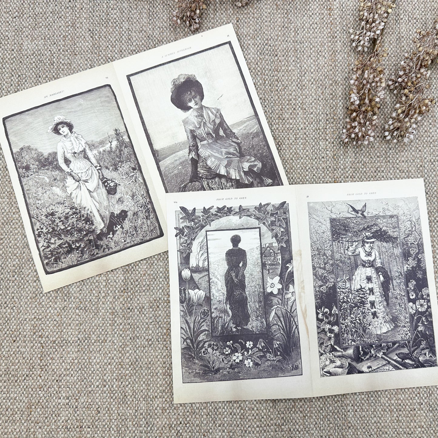 Double Sided Page Pack- Reproduction Vintage Papers