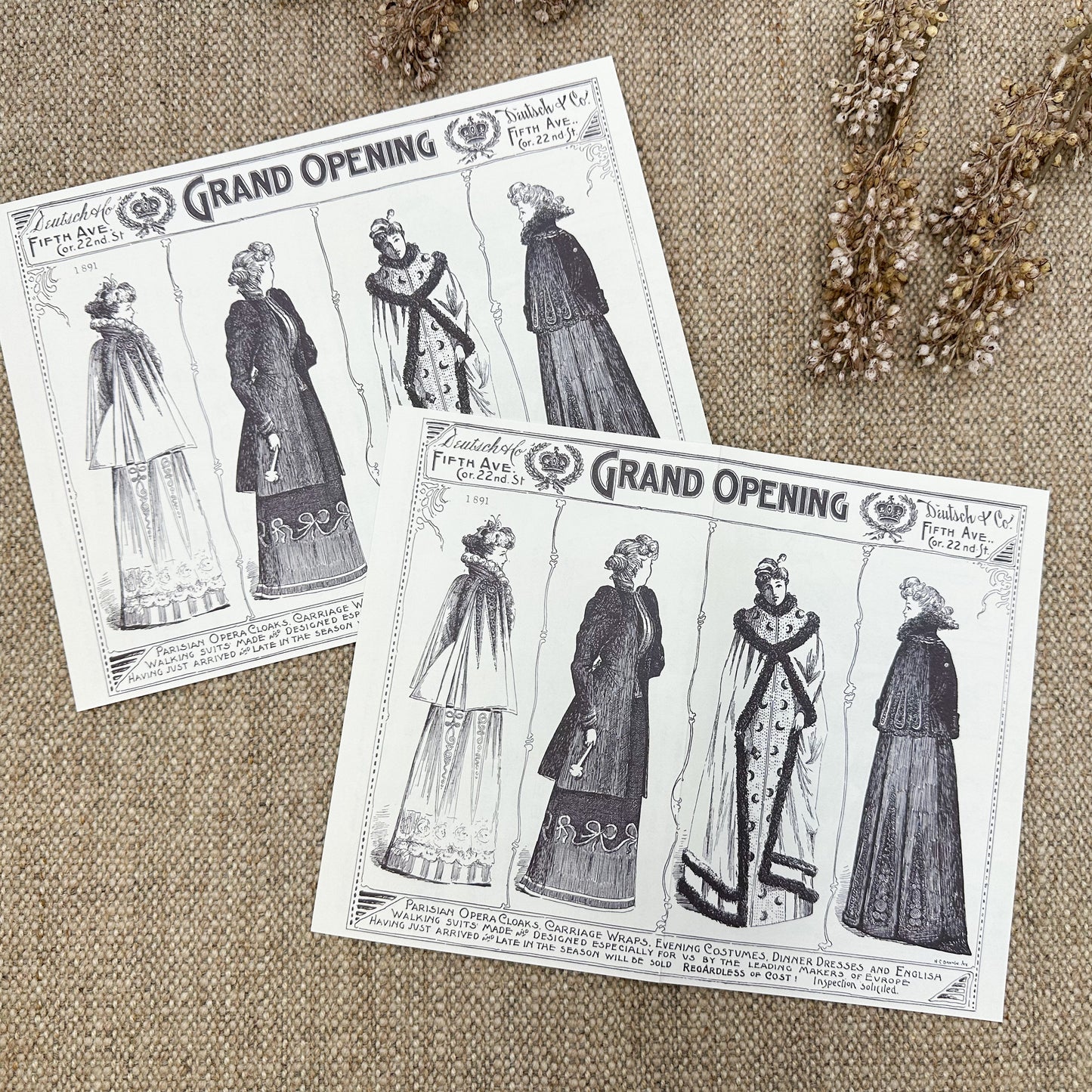 Double Sided Page Pack- Reproduction Vintage Papers