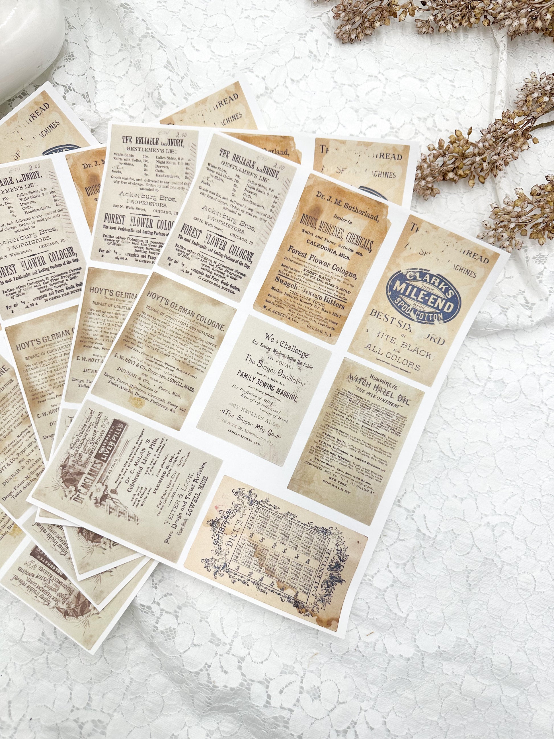 Sticker Sheets- Vintage Trading Cards (Set of 5) – A House of Books