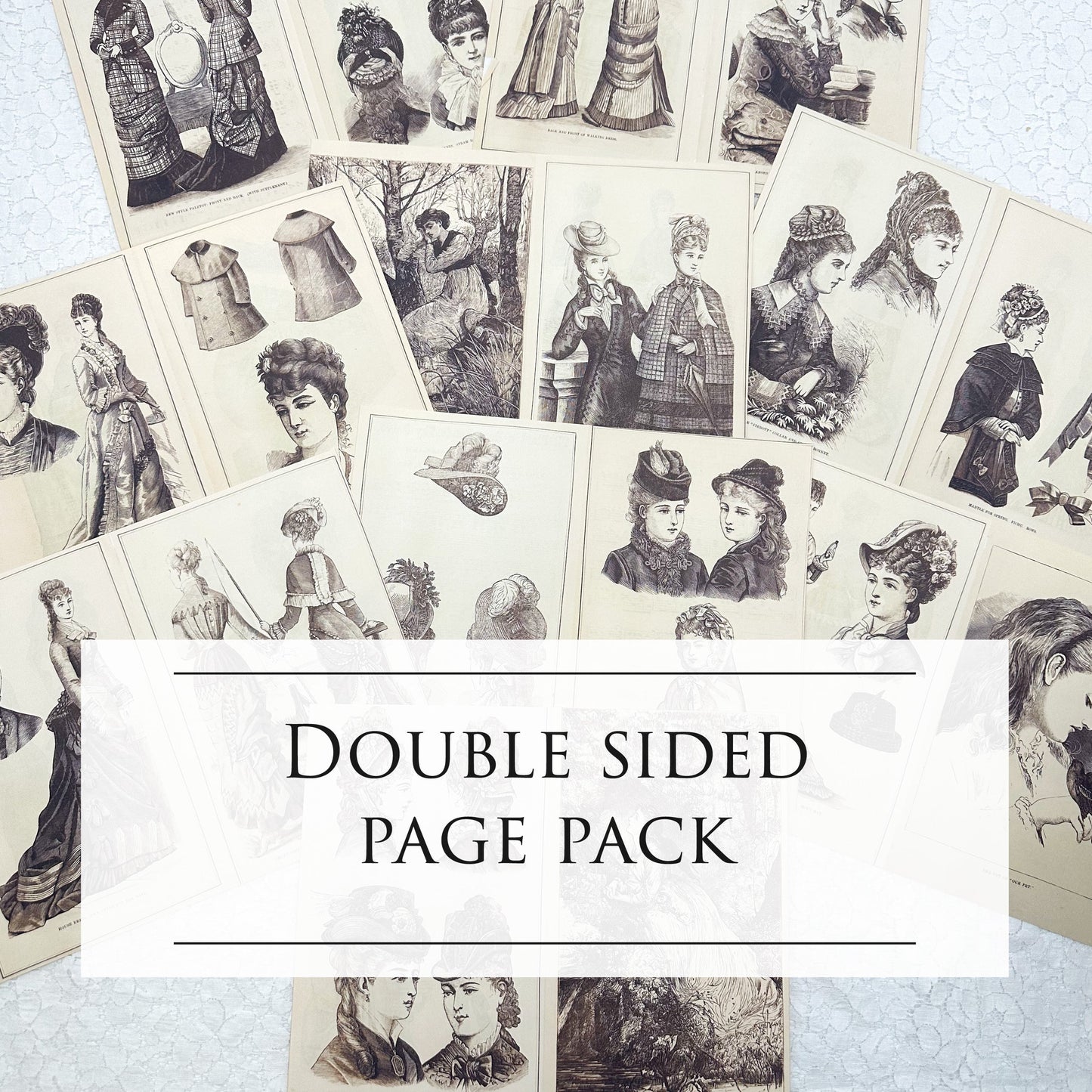Classy Ladies Double Sided Page Pack- Reproduction Vintage Papers