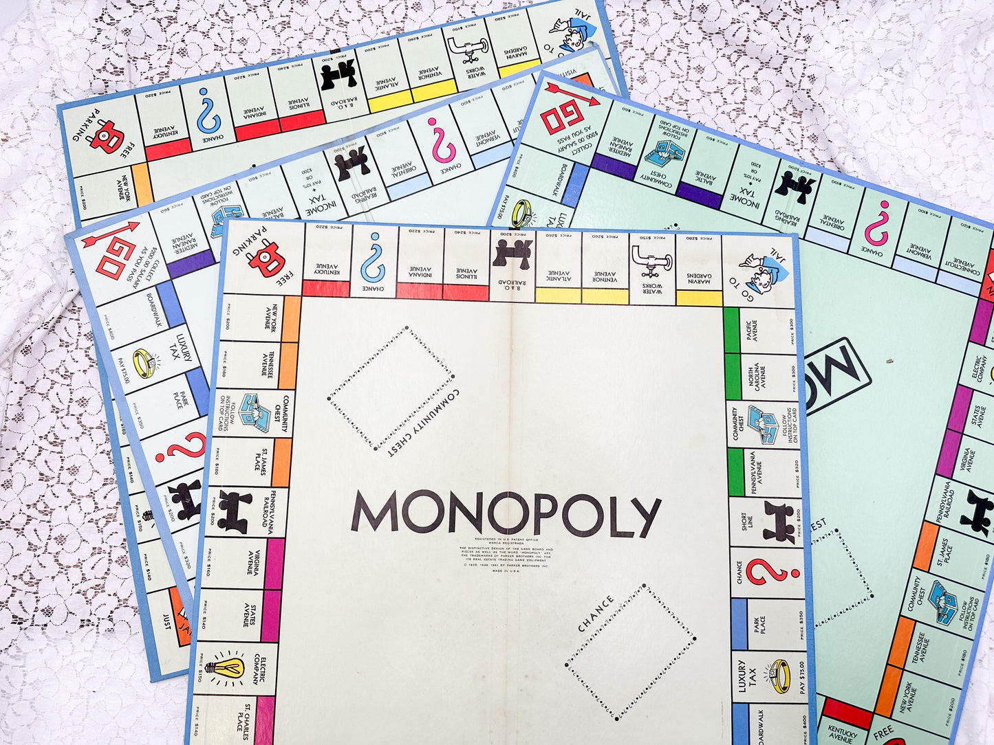 Vintage Monopoly Boards (4 Available)