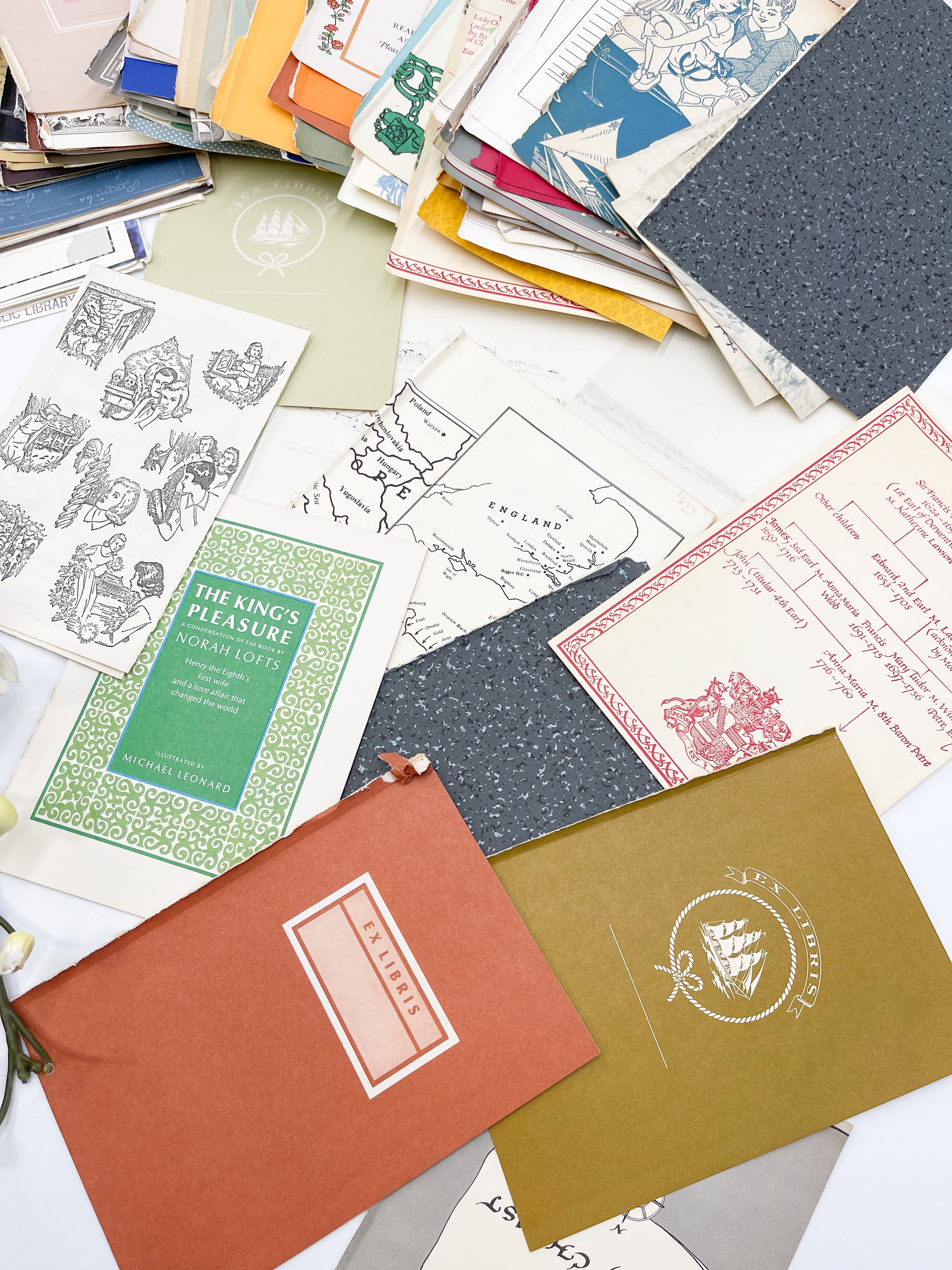 Vintage Book End Papers (Set of 10) – A House of Books