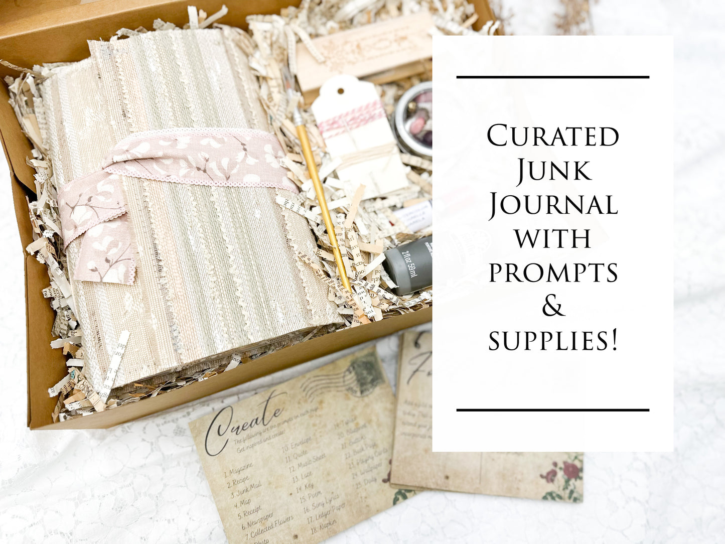 Junk Journaling Kit with Prompts and Supplies- Choose Your Color – A House  of Books