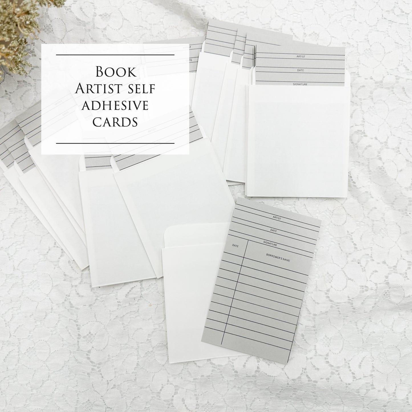 Book Artist Self-Adhesive Cards